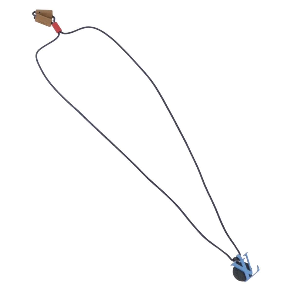 LOUIS VUITTON Metal Collier Charms On the Go Necklace Enamel M63648 Auth 189230V