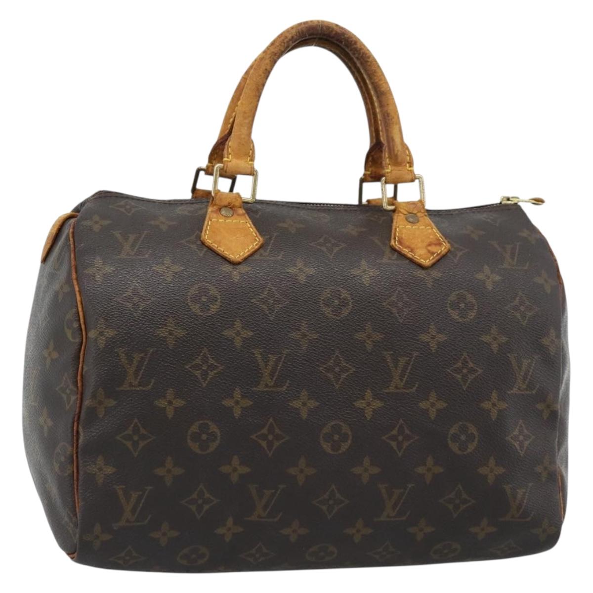 LOUIS VUITTON Monogram Speedy 30 Hand Bag M41526 LV Auth 189238