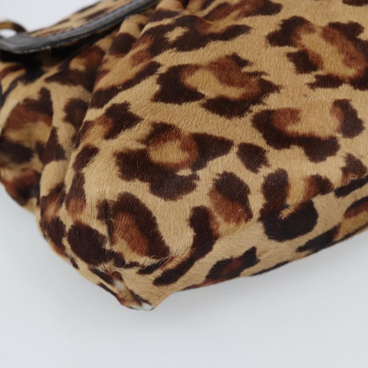 FENDI Shoulder Bag Harako leather Beige Gold Auth 189242