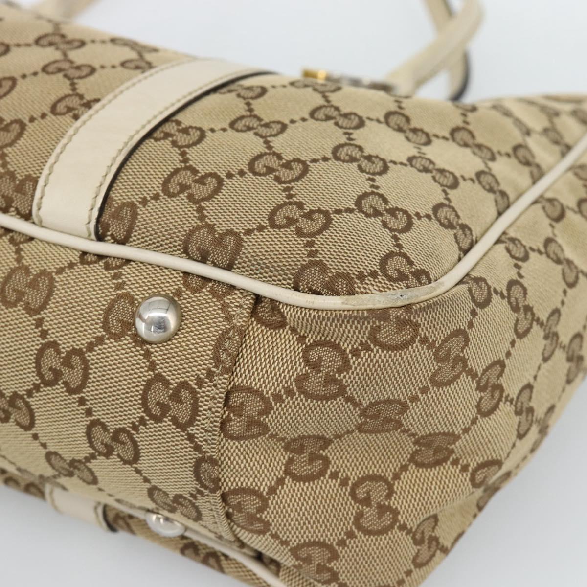 GUCCI GG Canvas Miss GG Tote Bag Beige Silver gold 232957 Auth 189245