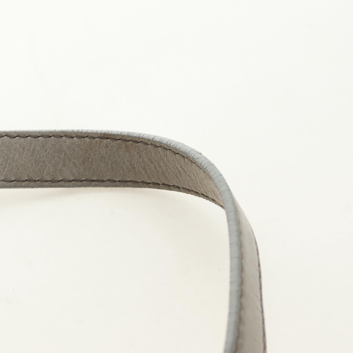Miu Miu Hand Bag Leather 2way Gray Gold Auth 189246V