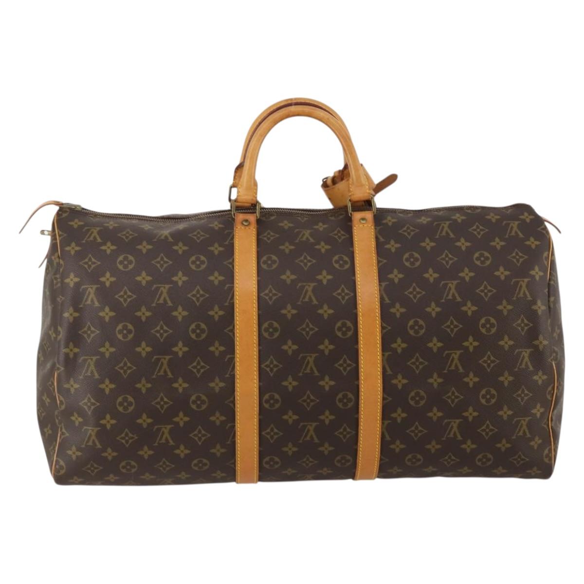 LOUIS VUITTON Monogram Keepall 55 Boston Bag Vintage M41424 LV Auth 189250
