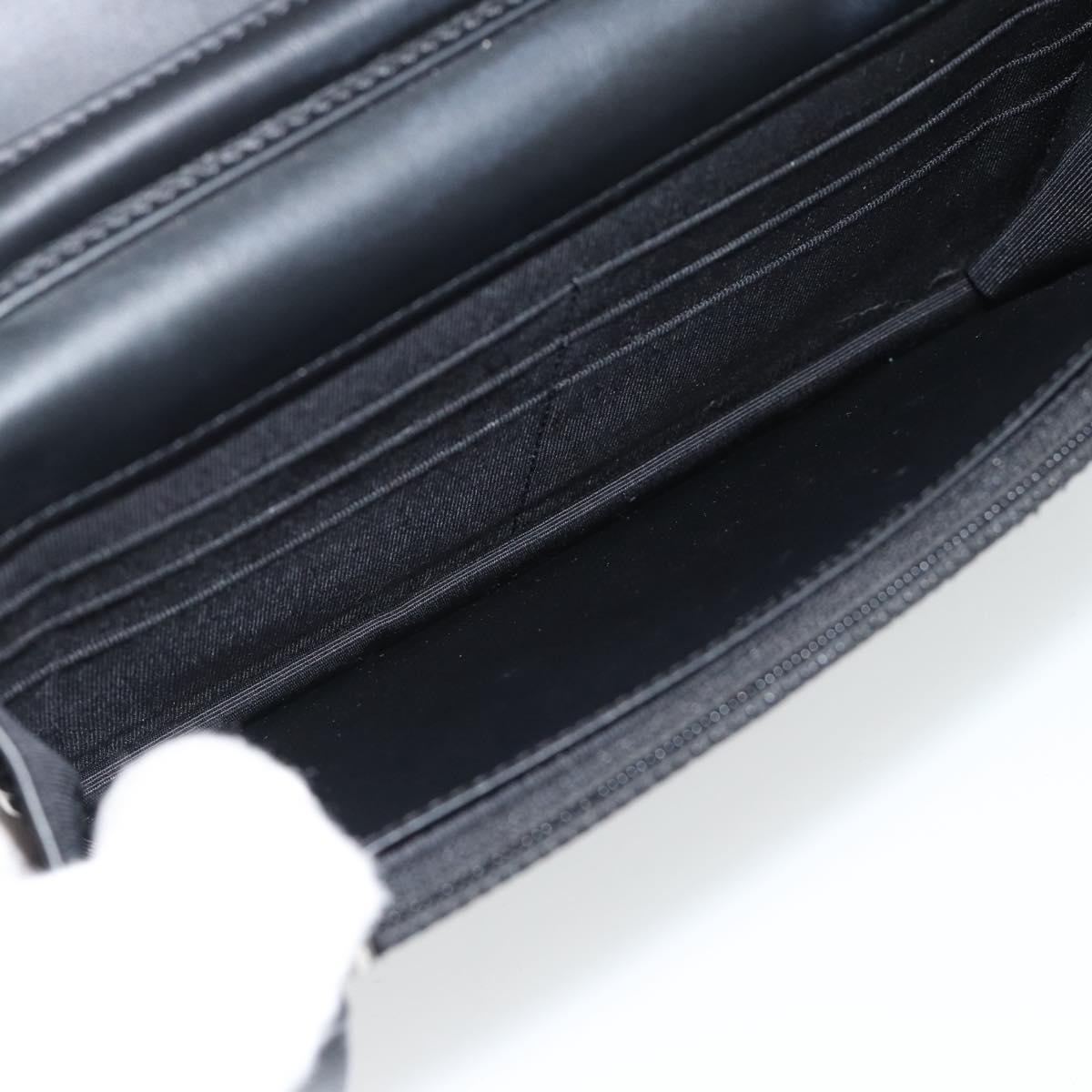 CHANEL COCO Mark Chain Wallet Shoulder Bag Patent White Black CC Auth 189255A