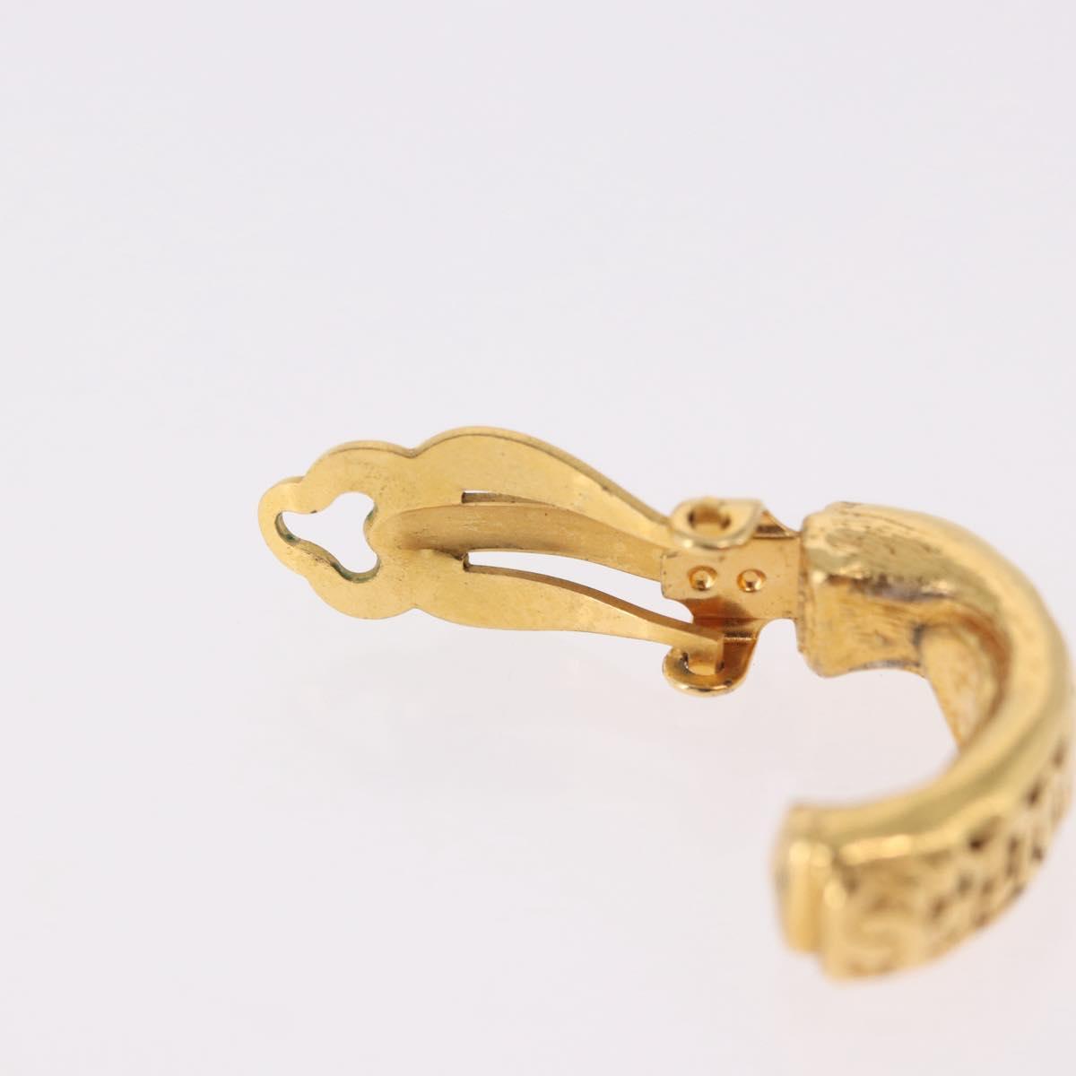 CHANEL Earring metal Gold Tone CC Auth 189258V