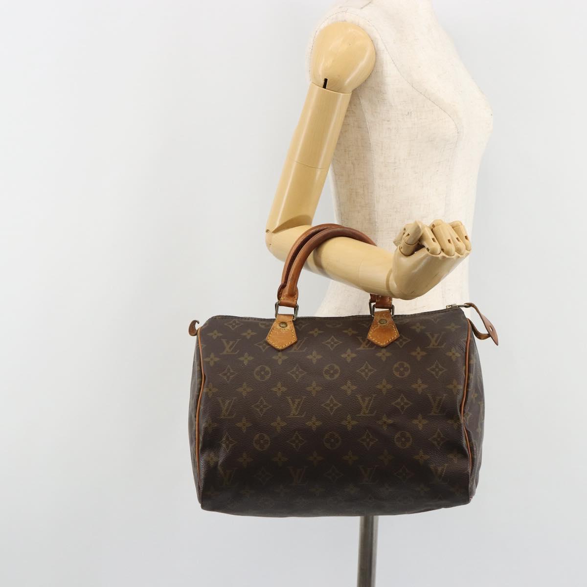 LOUIS VUITTON Monogram Speedy 30 Hand Bag M41526 LV Auth 189273