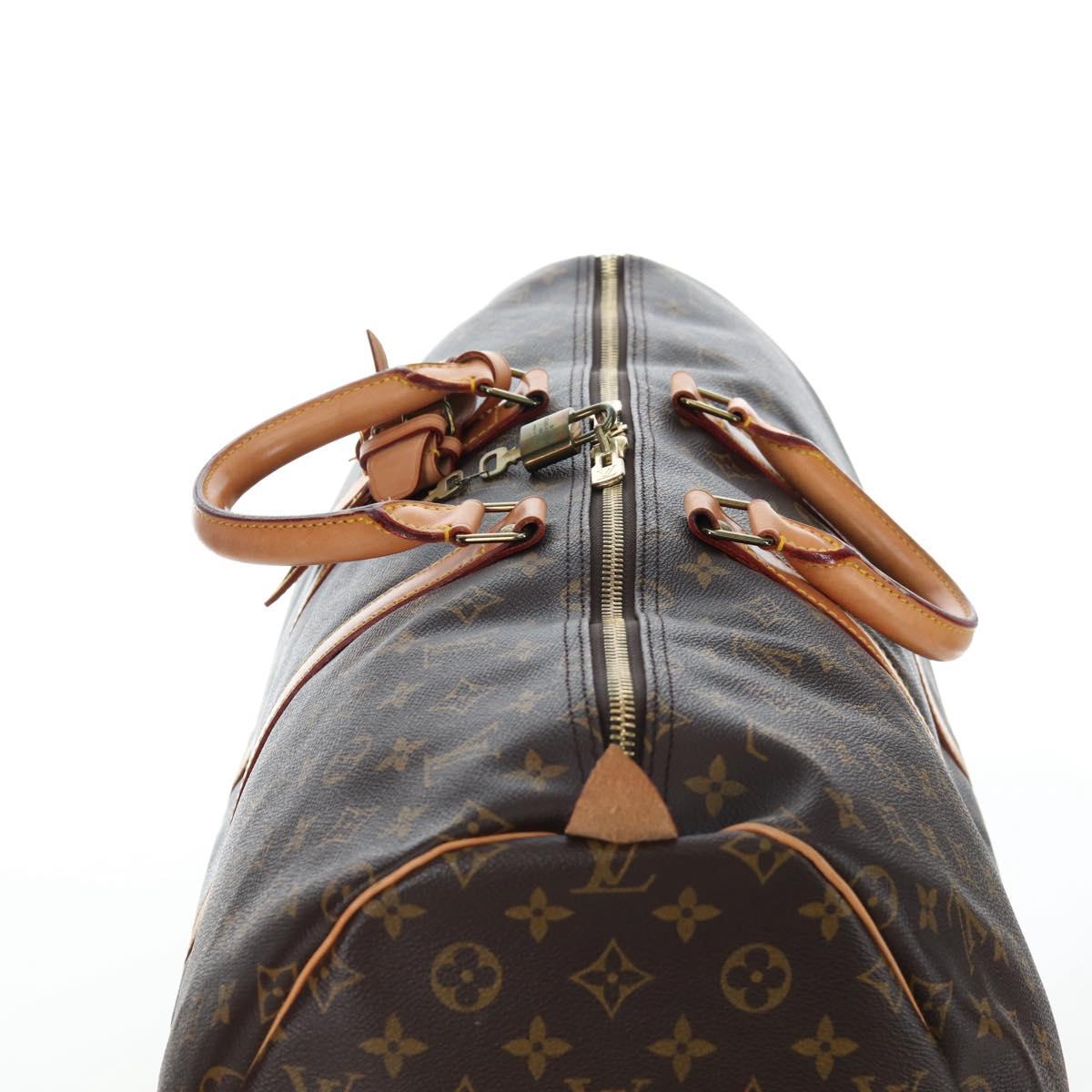 LOUIS VUITTON Monogram Keepall 55 Boston Bag M41424 LV Auth 189276V