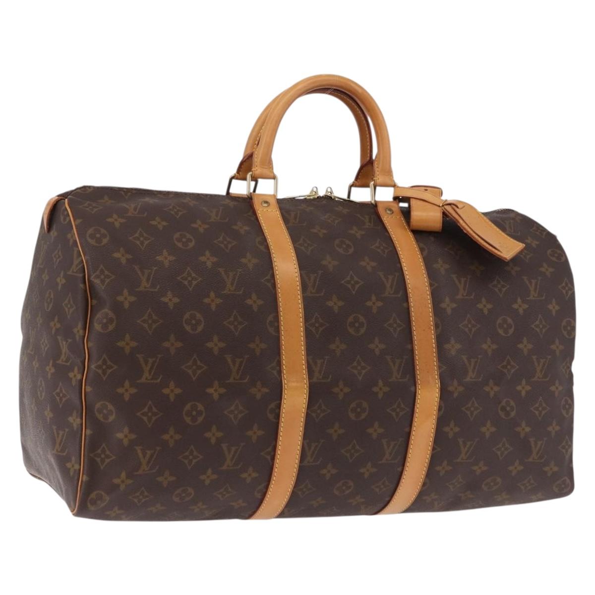 LOUIS VUITTON Monogram Keepall 50 Boston Bag M41426 LV Auth 189277A