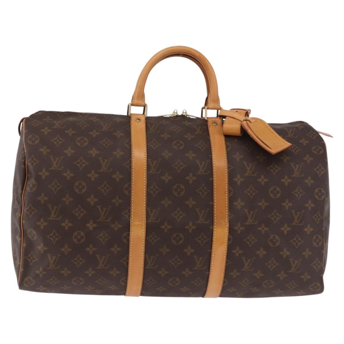 LOUIS VUITTON Monogram Keepall 50 Boston Bag M41426 LV Auth 189277A