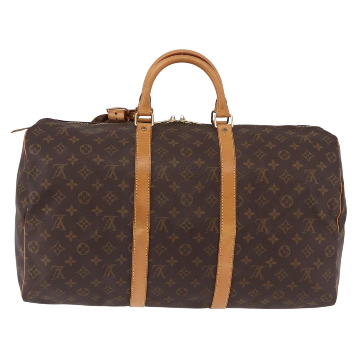 LOUIS VUITTON Monogram Keepall 50 Boston Bag M41426 LV Auth 189277A
