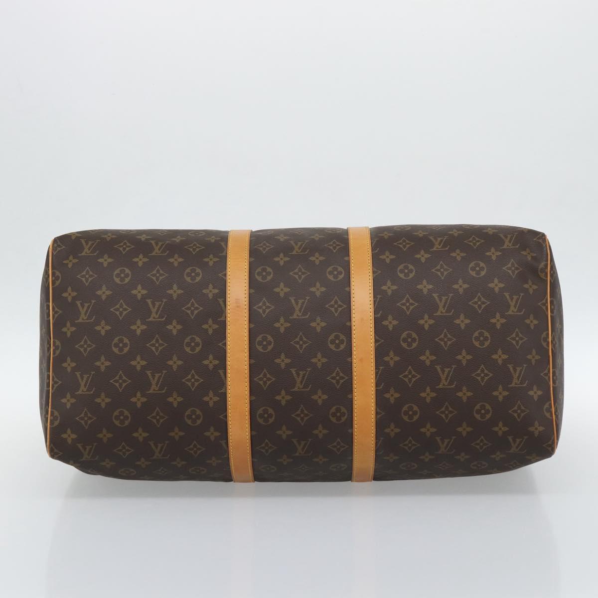 LOUIS VUITTON Monogram Keepall 55 Boston Bag M41424 LV Auth 189278V