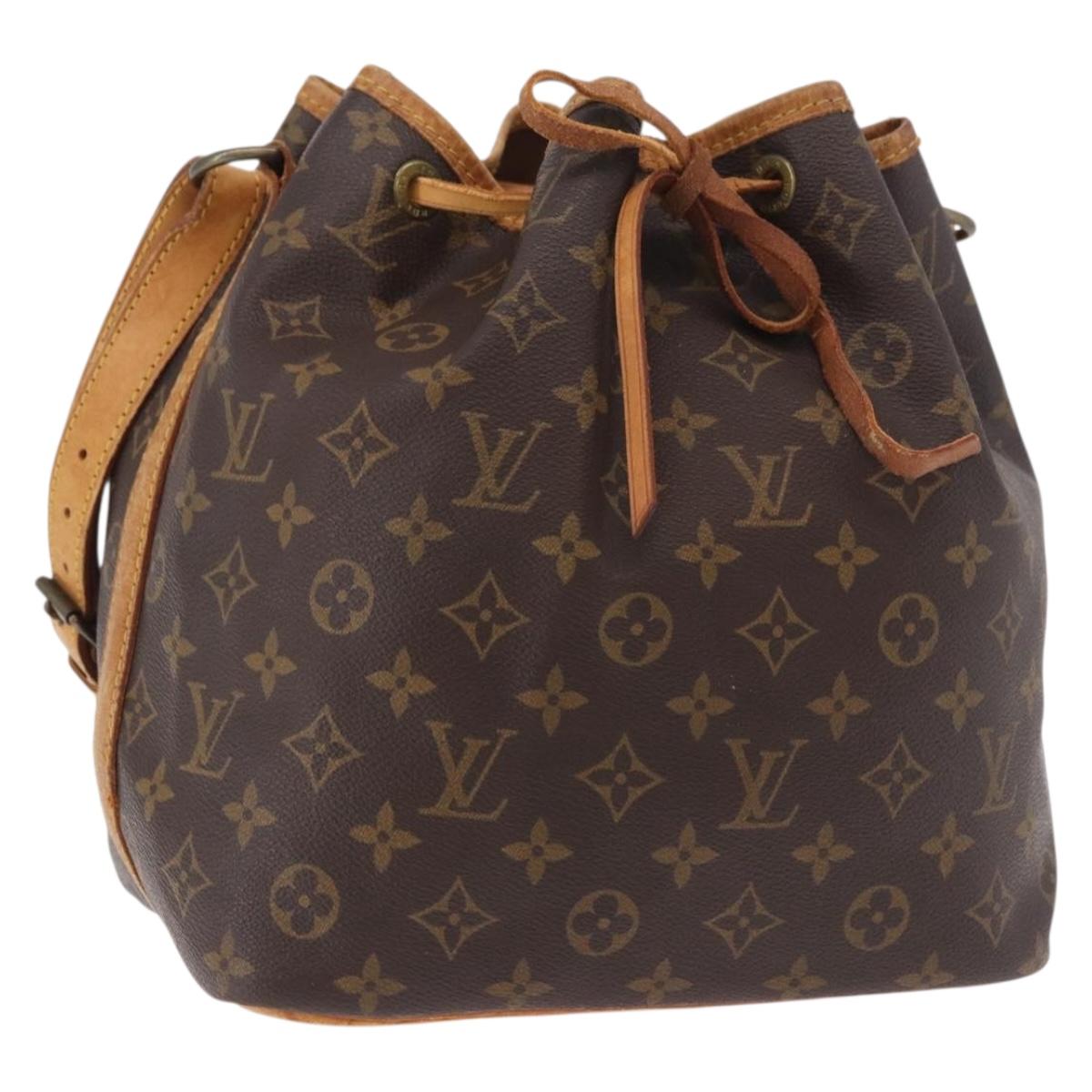 LOUIS VUITTON Monogram Petit Noe Shoulder Bag M42226 LV Auth 189284