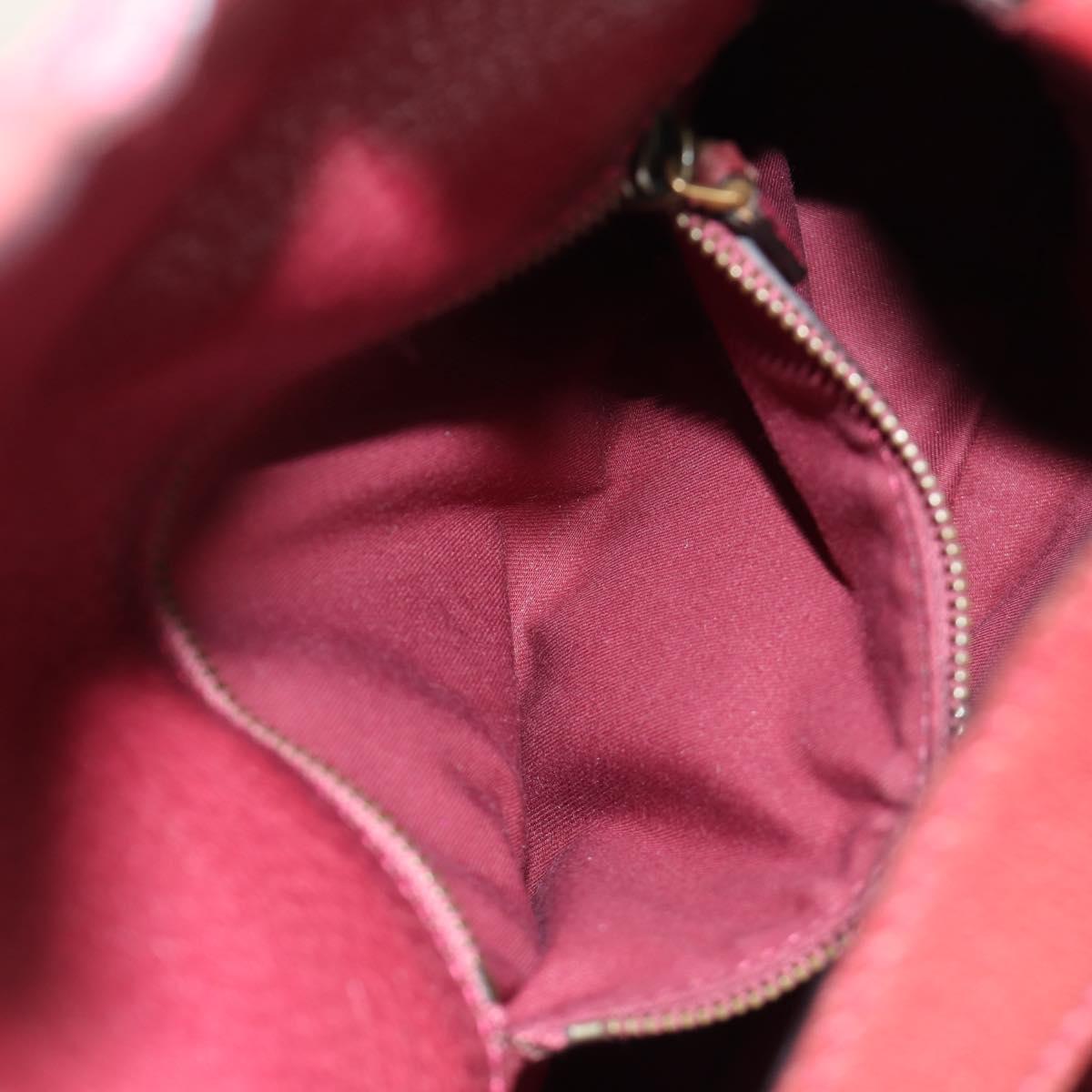GUCCI GG Canvas Horsebit Hand Bag Pink Gold 120984 Auth 189295V