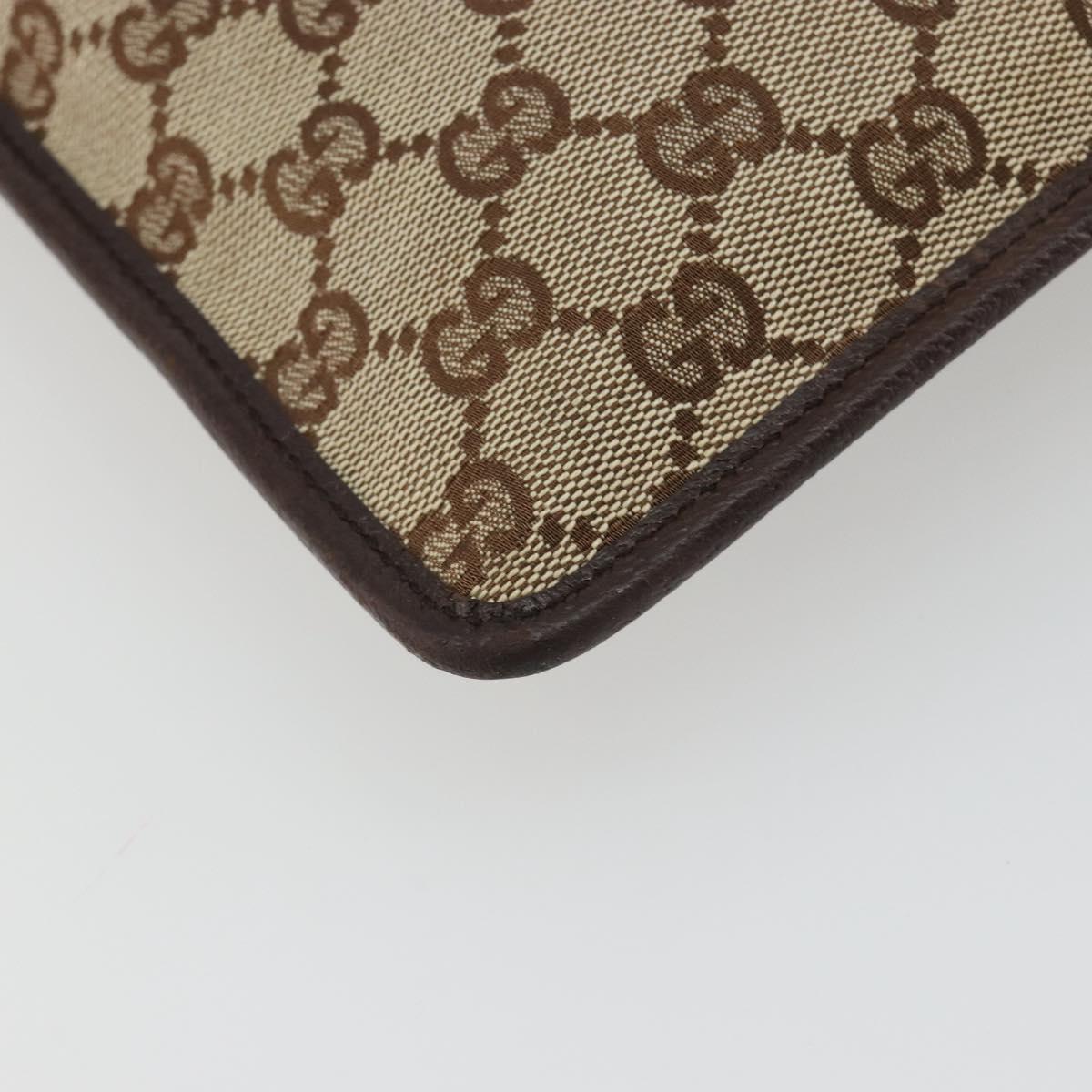 GUCCI GG Canvas Shoulder Bag Beige Silver 27639 Auth 189298A