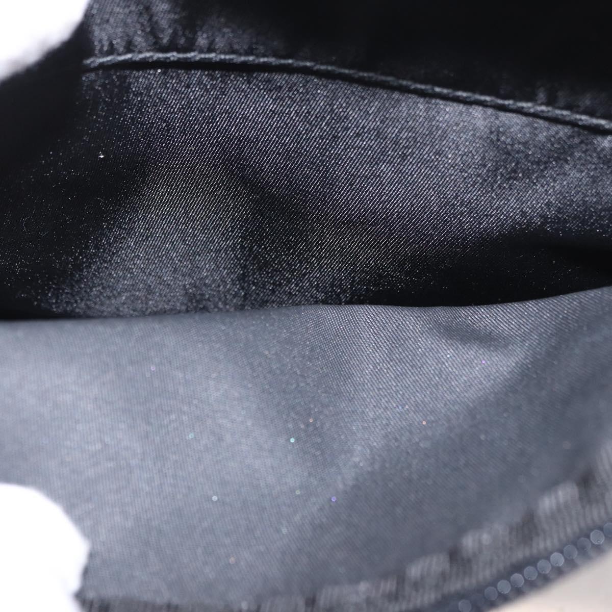 PRADA Shoulder Bag Nylon Black Silver Auth 189321A