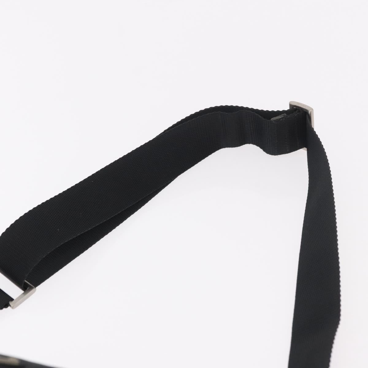 PRADA Shoulder Bag Nylon Black Silver Auth 189321A