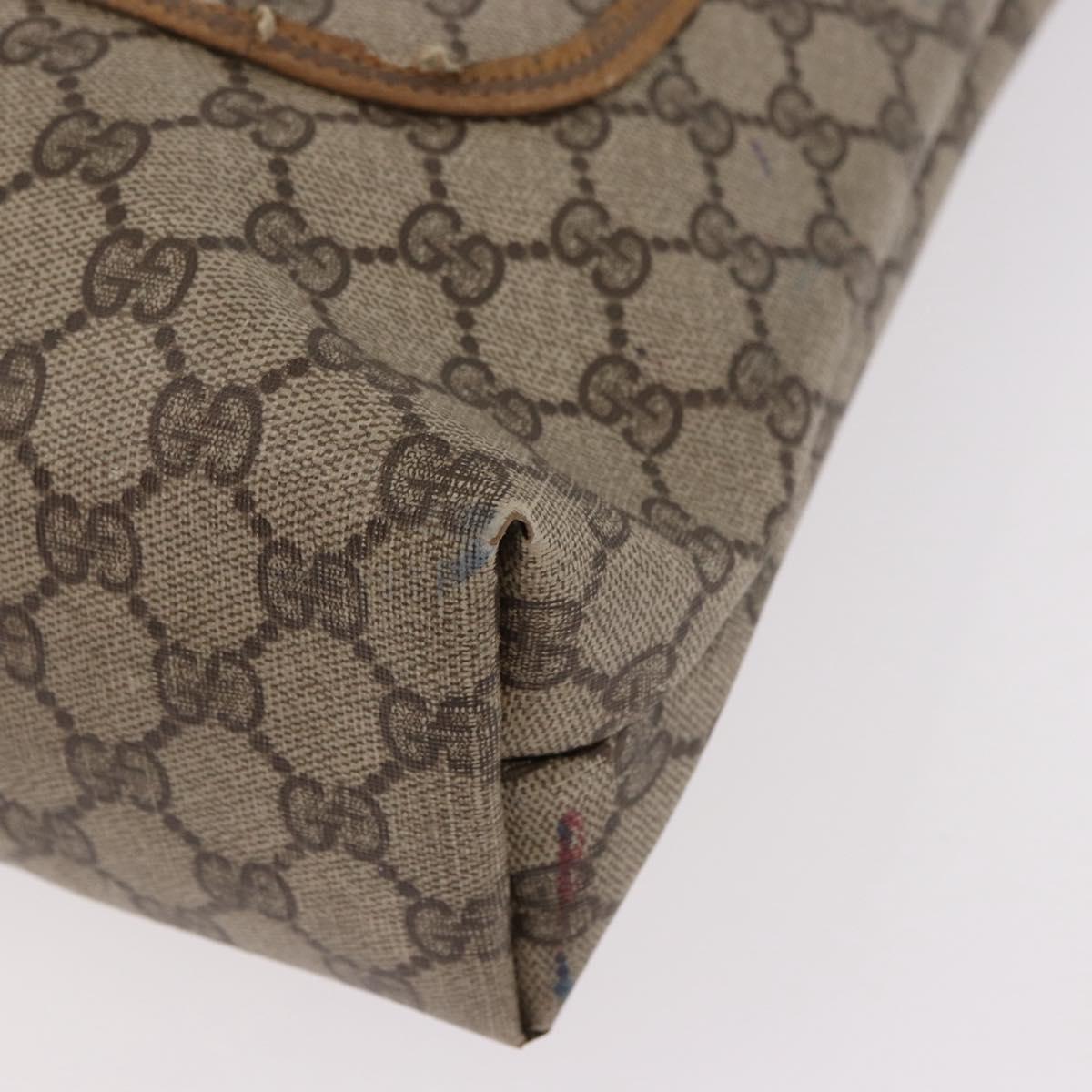 GUCCI GG Supreme Web Sherry Line Tote Bag PVC Beige 39 02 003 Auth 189324