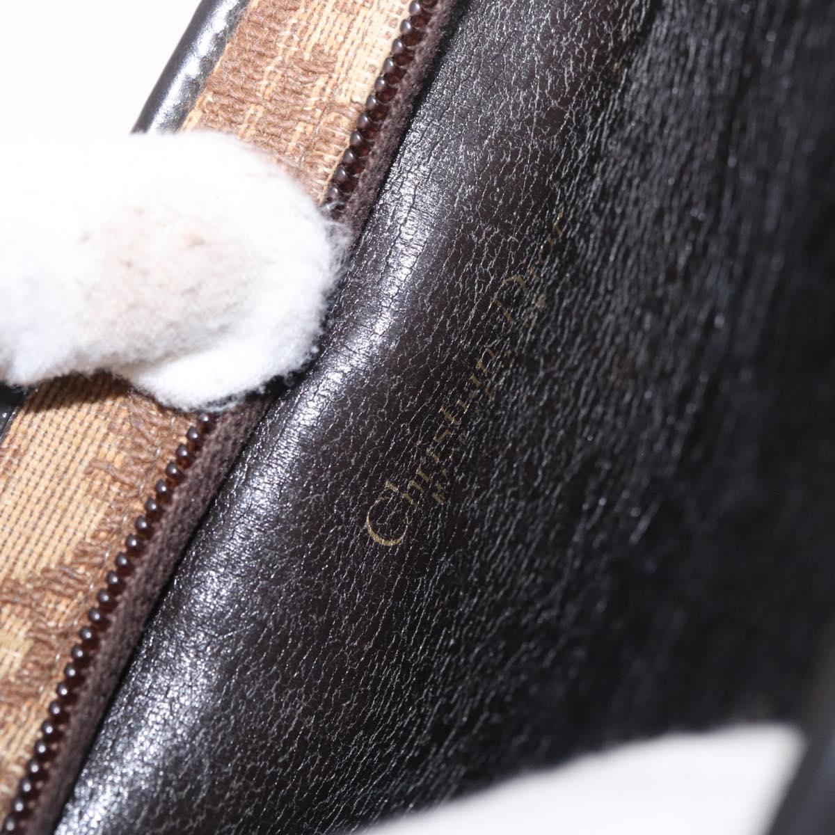 Christian Dior Trotter Canvas Shoulder Bag Beige Auth 189328