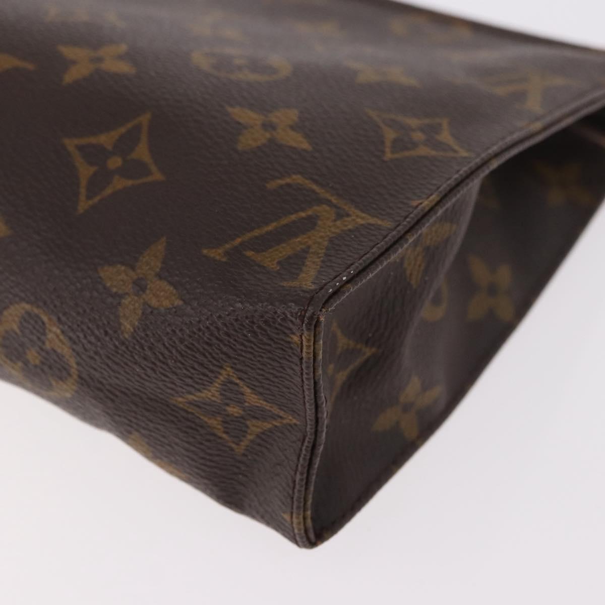 LOUIS VUITTON Monogram Poche Toilette 19 Pouch M47544 LV Auth 189335