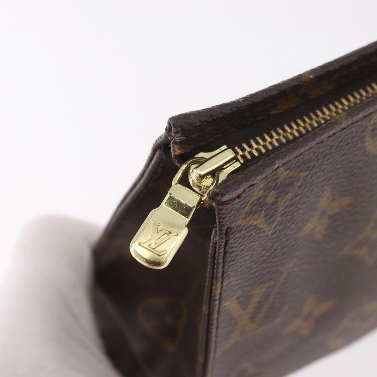 LOUIS VUITTON Monogram Poche Toilette 19 Pouch M47544 LV Auth 189335