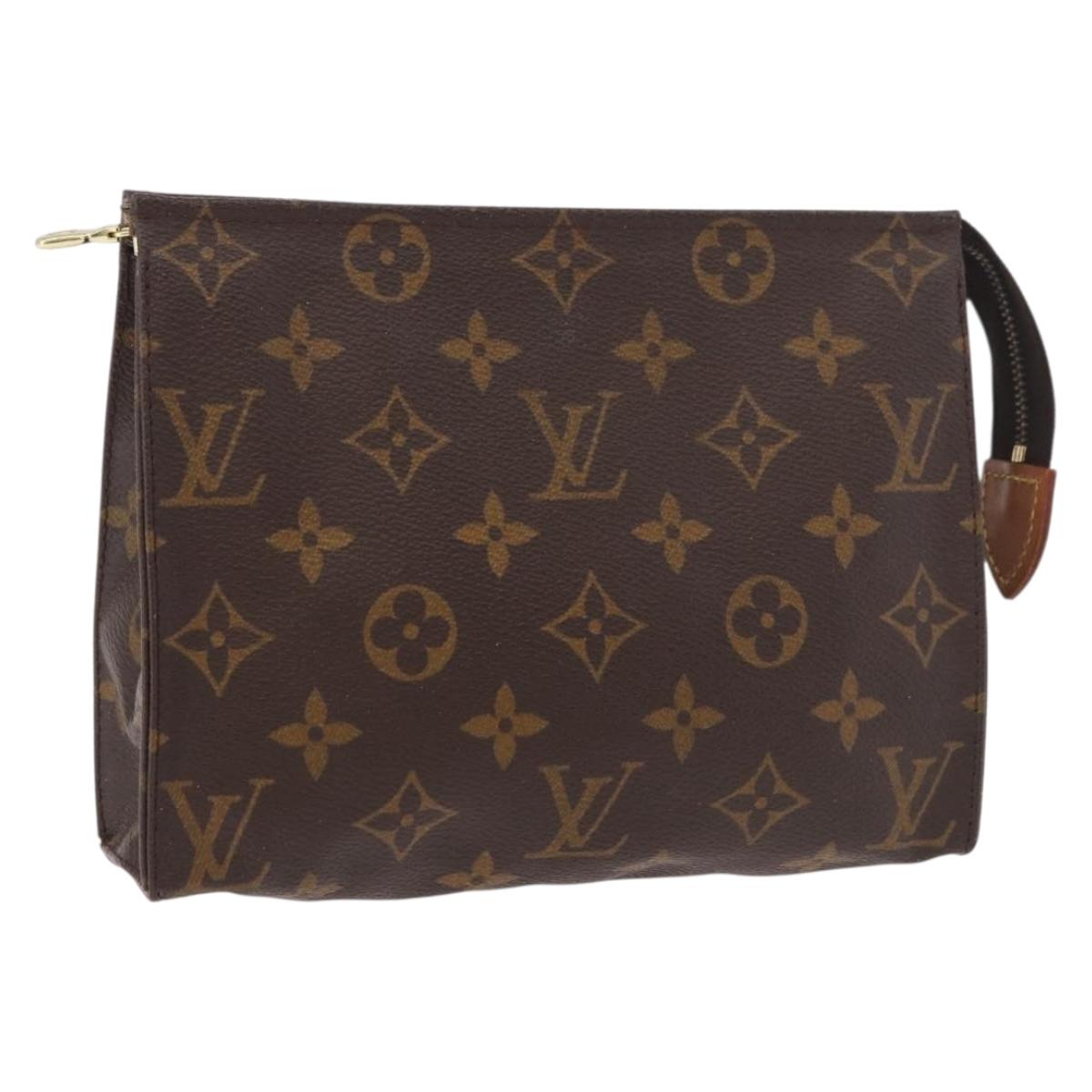 LOUIS VUITTON Monogram Poche Toilette 19 Pouch M47544 LV Auth 189335