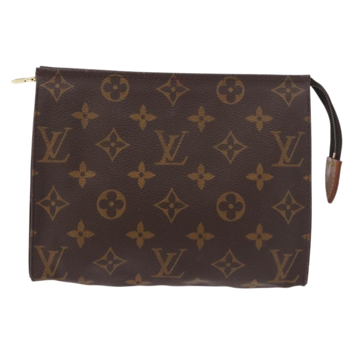 LOUIS VUITTON Monogram Poche Toilette 19 Pouch M47544 LV Auth 189335