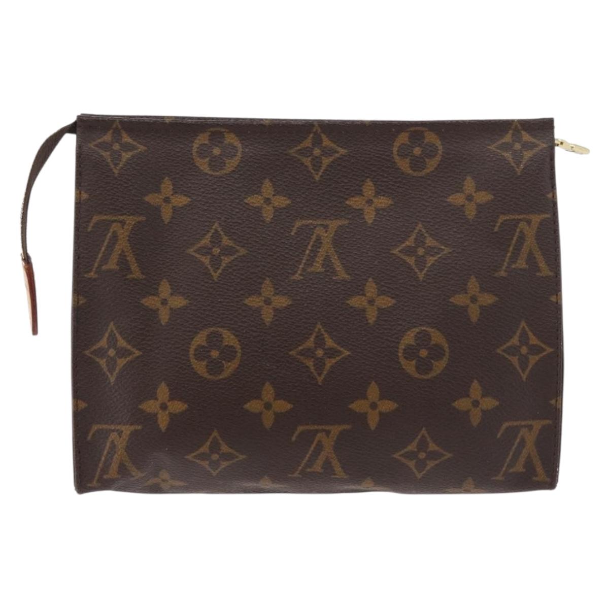 LOUIS VUITTON Monogram Poche Toilette 19 Pouch M47544 LV Auth 189335