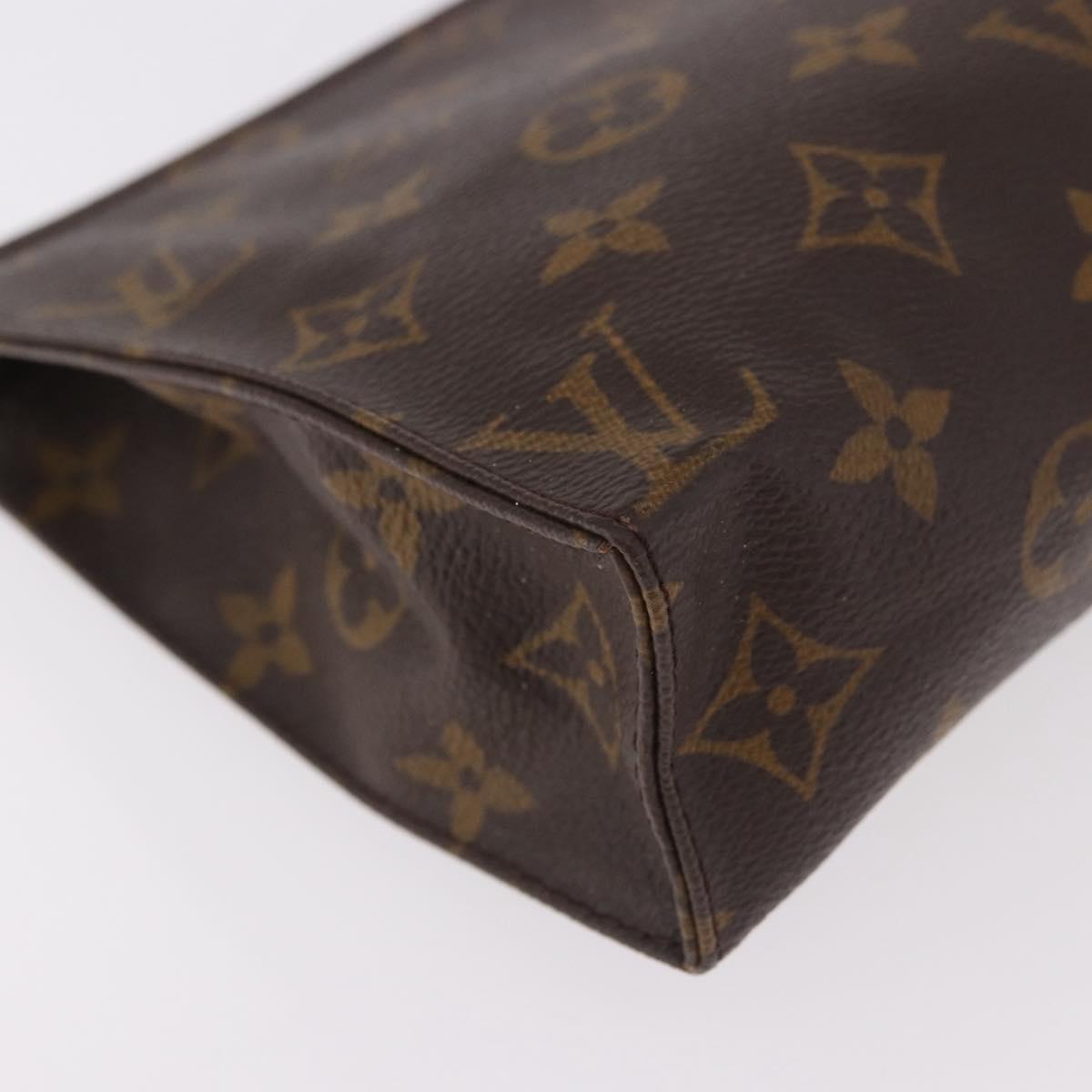 LOUIS VUITTON Monogram Poche Toilette 19 Pouch M47544 LV Auth 189335