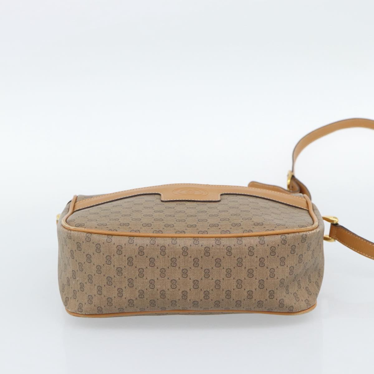 GUCCI Micro GG Supreme Shoulder Bag PVC Beige Gold 001 14 0412 Auth 189340