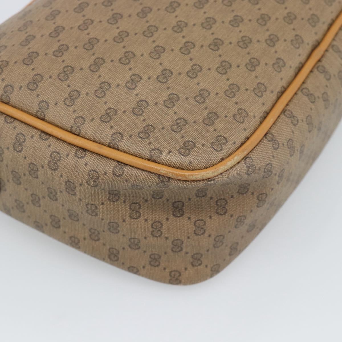 GUCCI Micro GG Supreme Shoulder Bag PVC Beige Gold 001 14 0412 Auth 189340