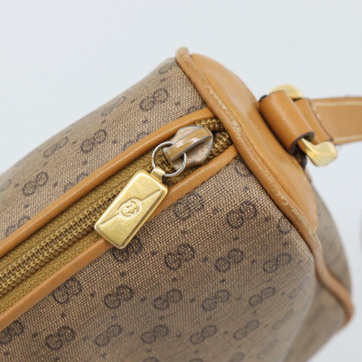 GUCCI Micro GG Supreme Shoulder Bag PVC Beige Gold 001 14 0412 Auth 189340