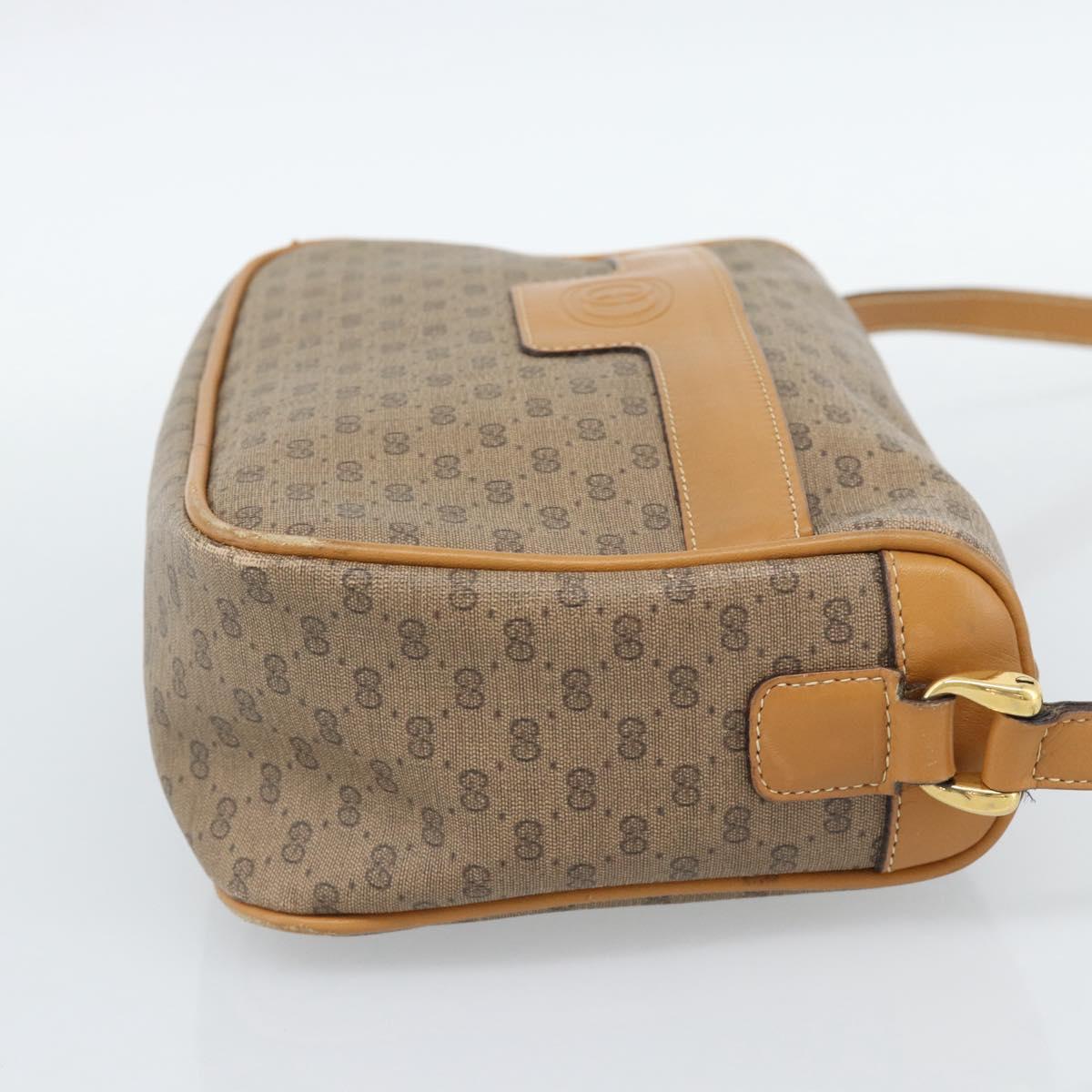 GUCCI Micro GG Supreme Shoulder Bag PVC Beige Gold 001 14 0412 Auth 189340