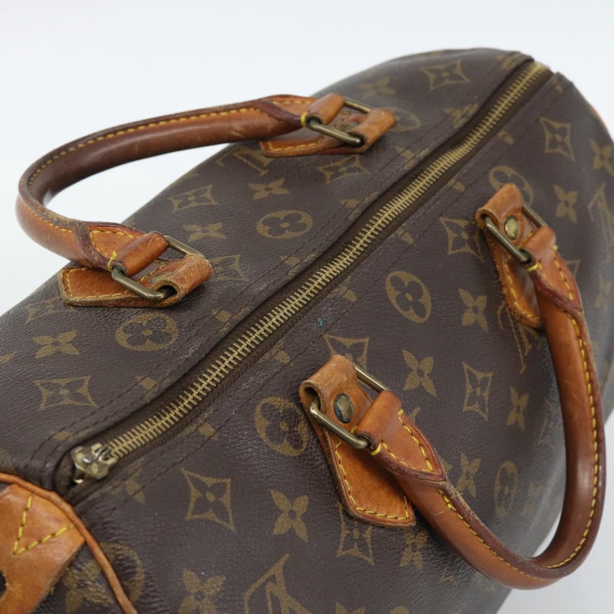 LOUIS VUITTON Monogram Speedy 30 Hand Bag M41526 LV Auth 189348