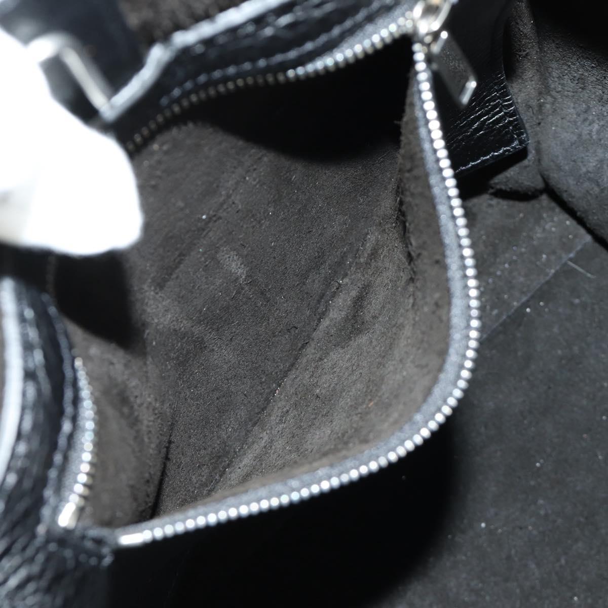 CELINE Big bag Small Hand Bag Leather Black Silver Auth 189349SAM
