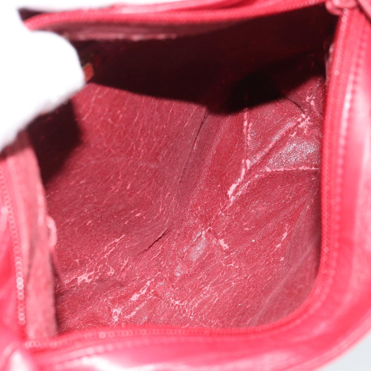 LOEWE Anagram Shoulder Bag Leather Red Auth 189350