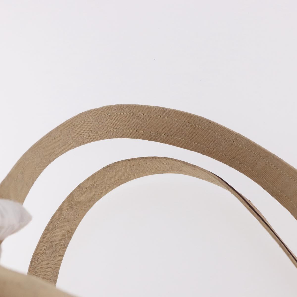 GUCCI GG Canvas Backpack Beige Silver 003 0242 Auth 189357A