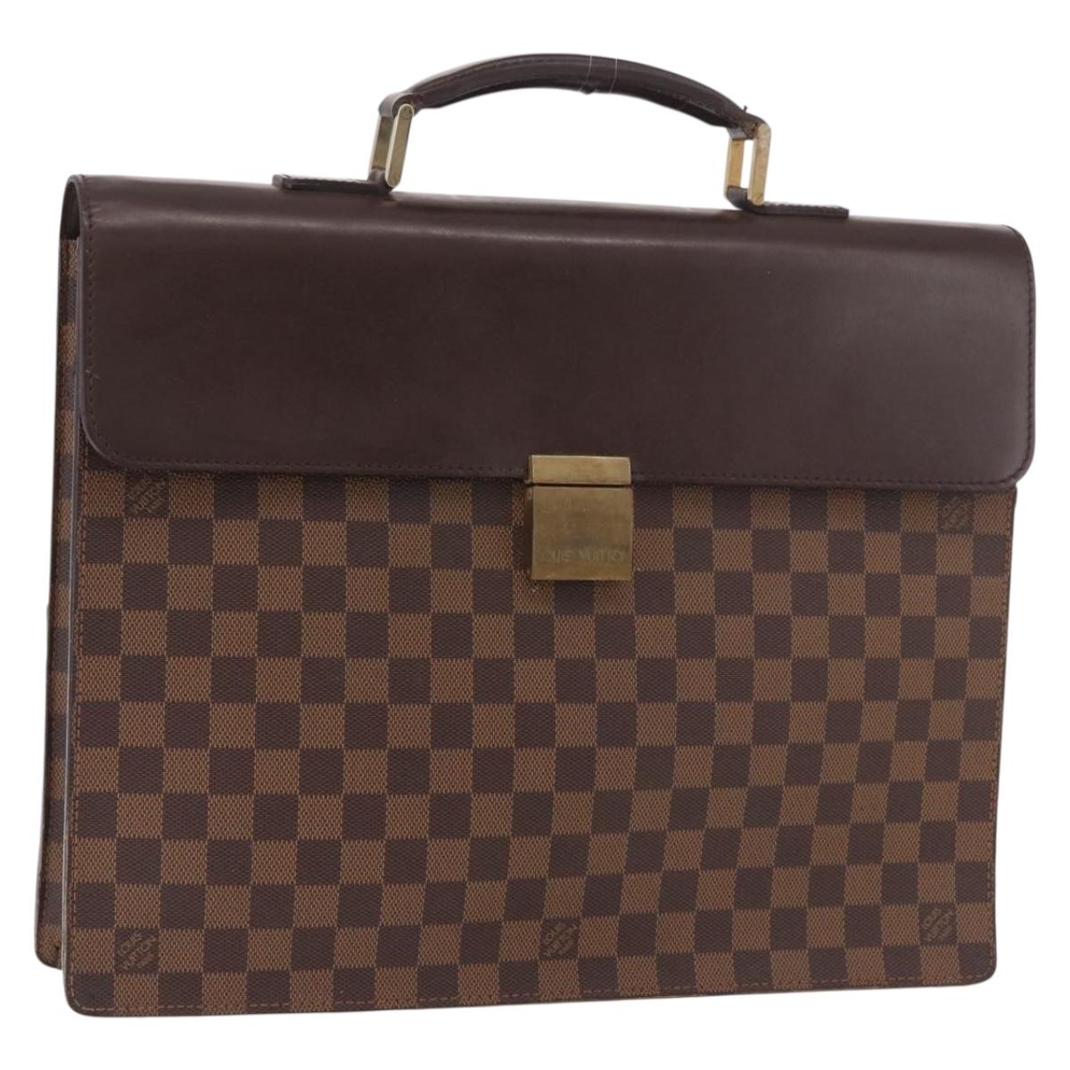 LOUIS VUITTON Damier Ebene Altona PM Briefcase N53315 LV Auth 189379