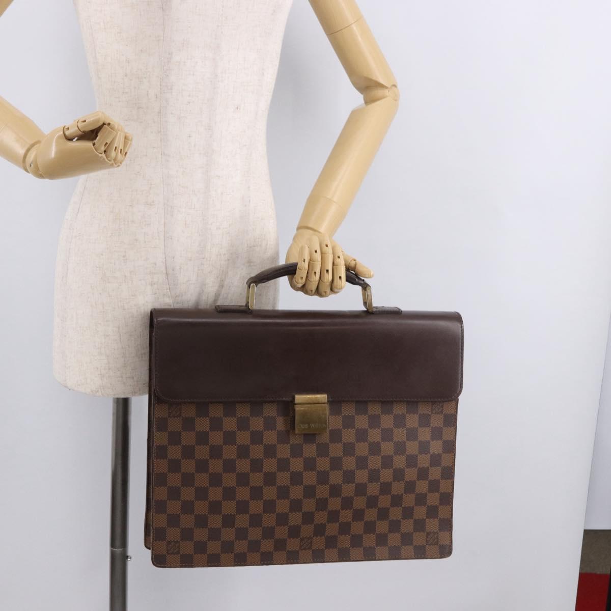 LOUIS VUITTON Damier Ebene Altona PM Briefcase N53315 LV Auth 189379