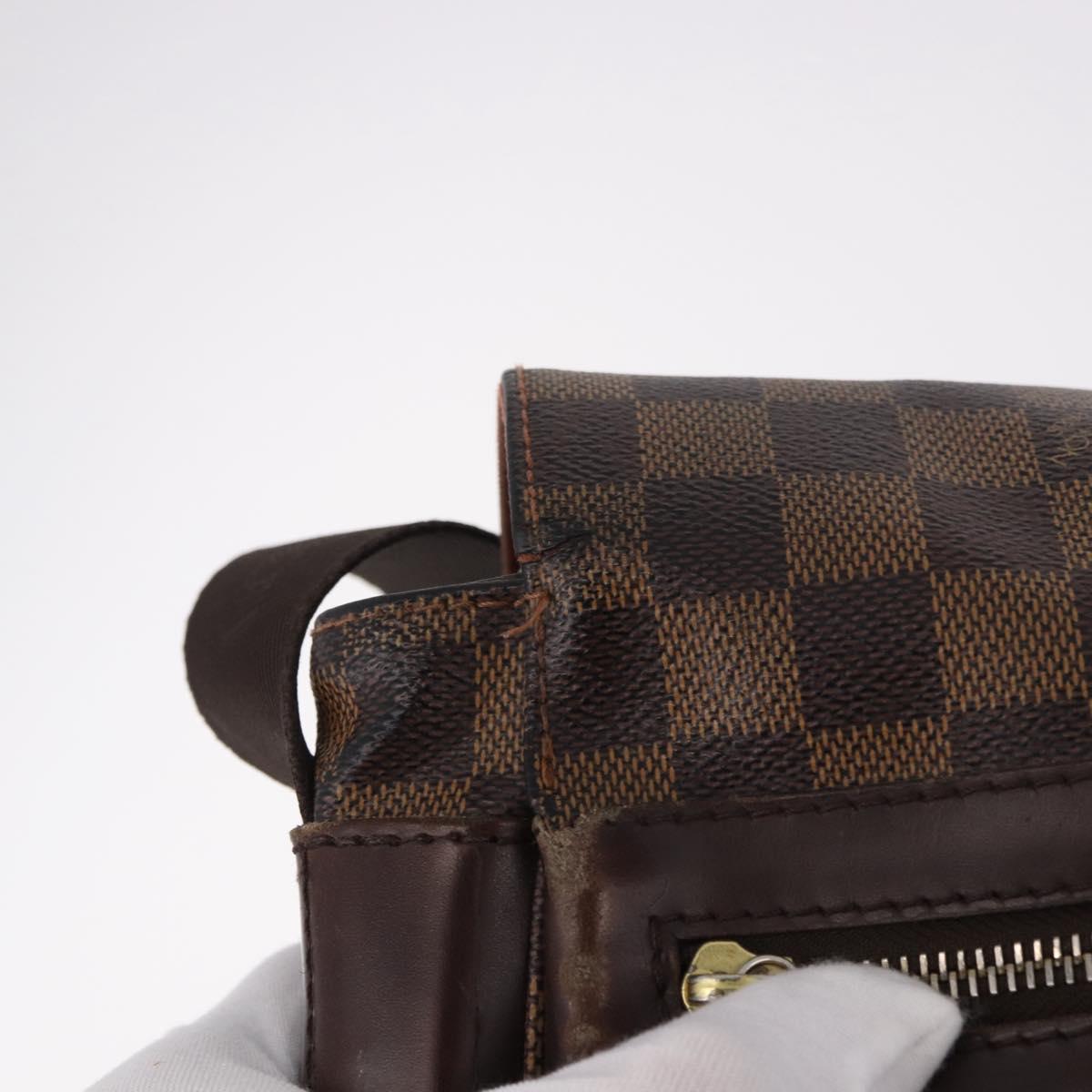 LOUIS VUITTON Damier Ebene Bastille Shoulder Bag N45258 LV Auth 189380