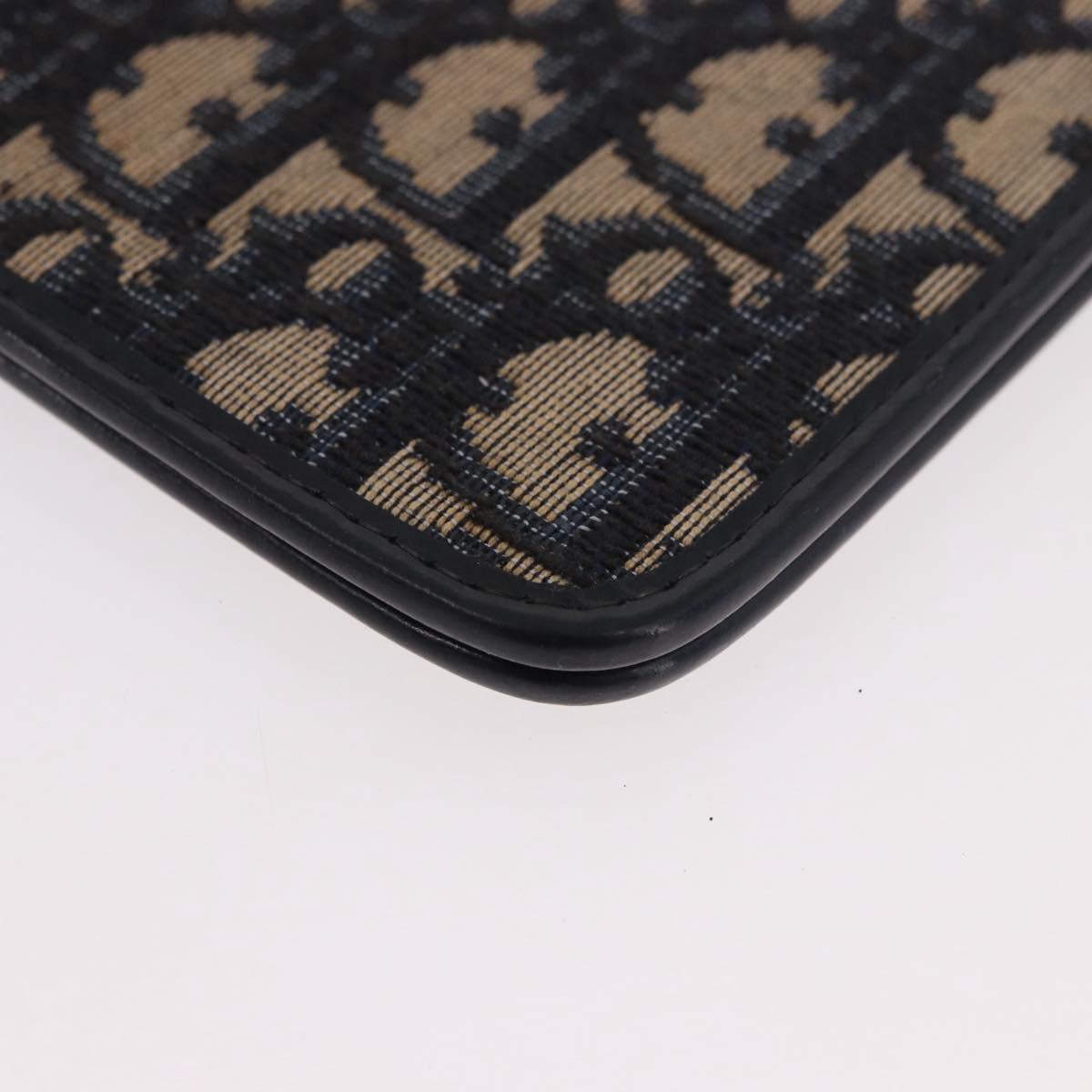 Christian Dior Trotter Canvas Passport Case Navy Auth 189387A