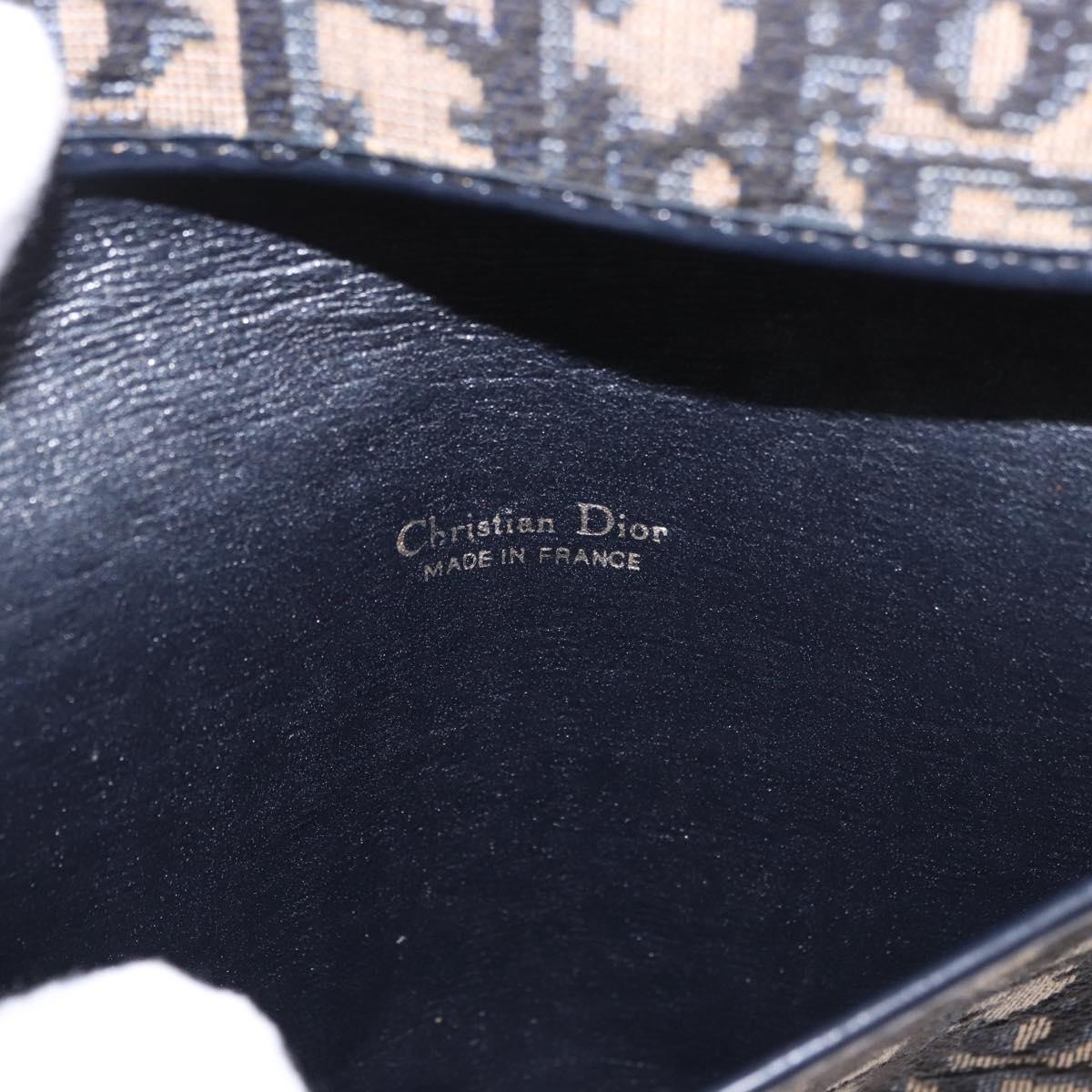 Christian Dior Trotter Canvas Passport Case Navy Auth 189387A