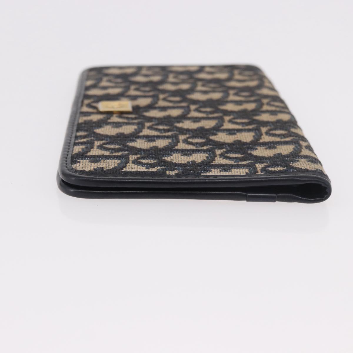 Christian Dior Trotter Canvas Passport Case Navy Auth 189387A