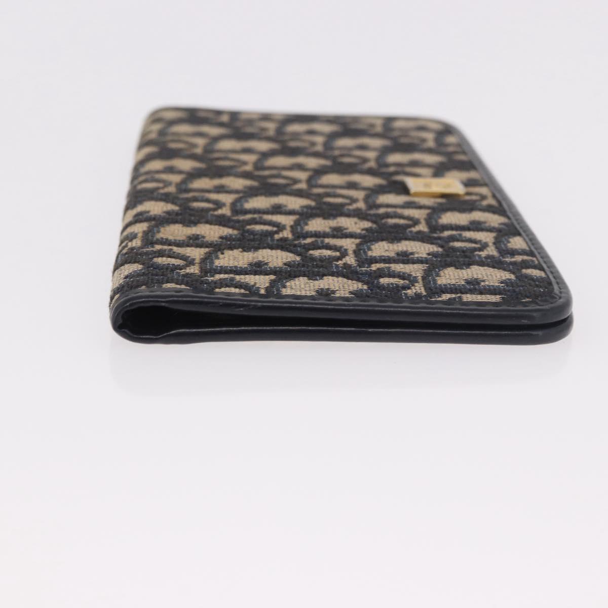 Christian Dior Trotter Canvas Passport Case Navy Auth 189387A