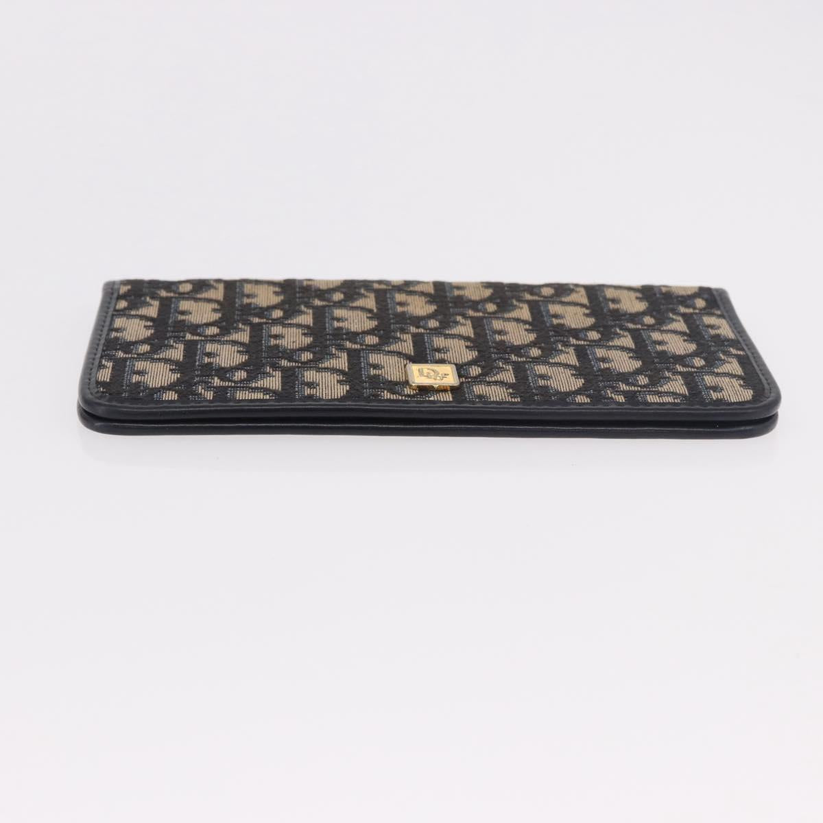Christian Dior Trotter Canvas Passport Case Navy Auth 189387A