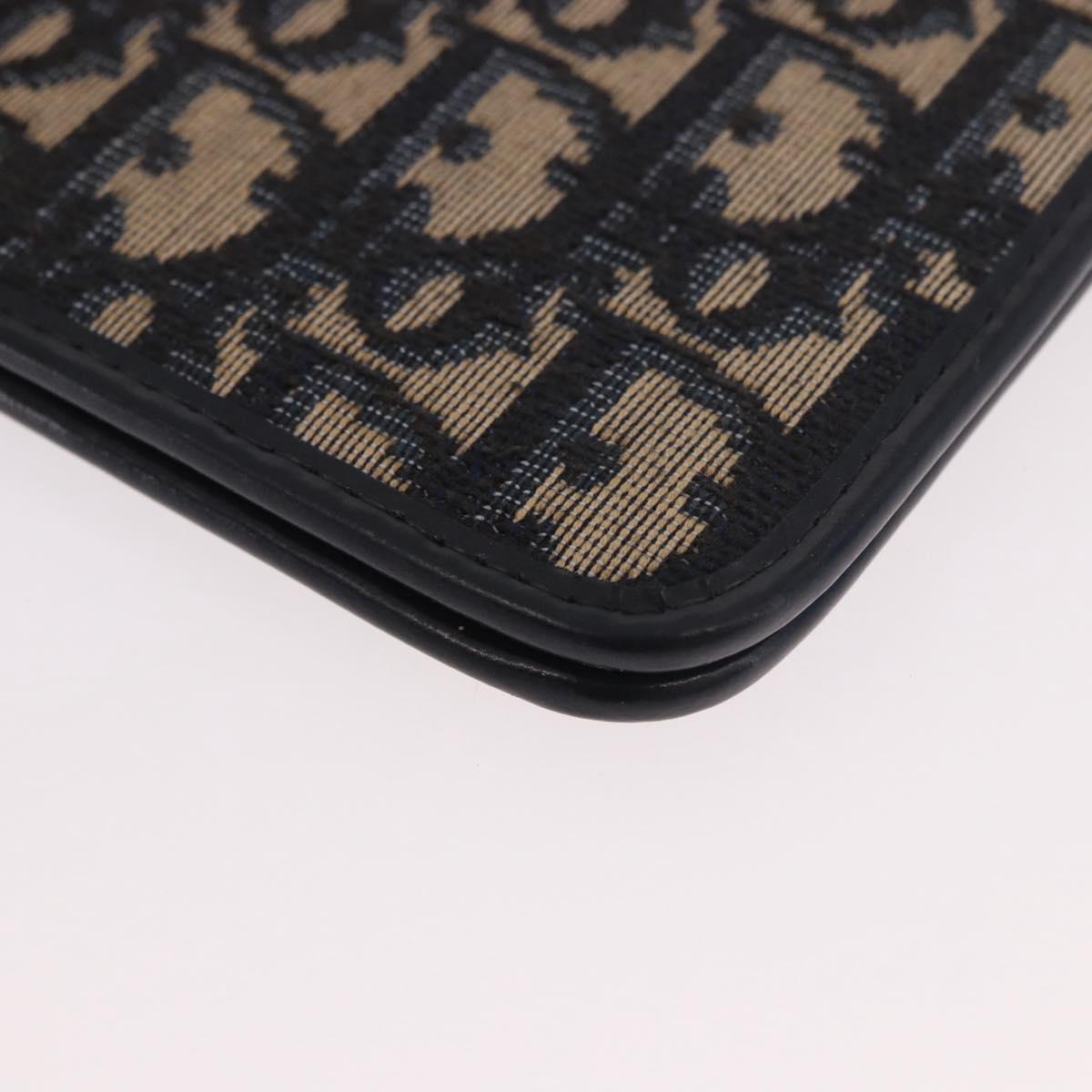 Christian Dior Trotter Canvas Passport Case Navy Auth 189387A