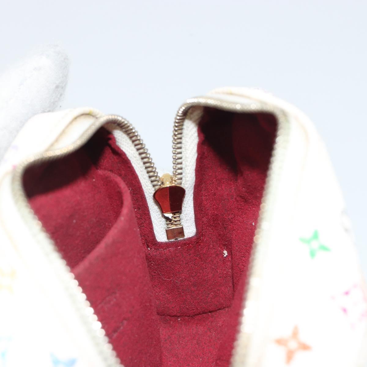 LOUIS VUITTON Monogram Multicolor Trousse Wapity Pouch White M58033 Auth 189388