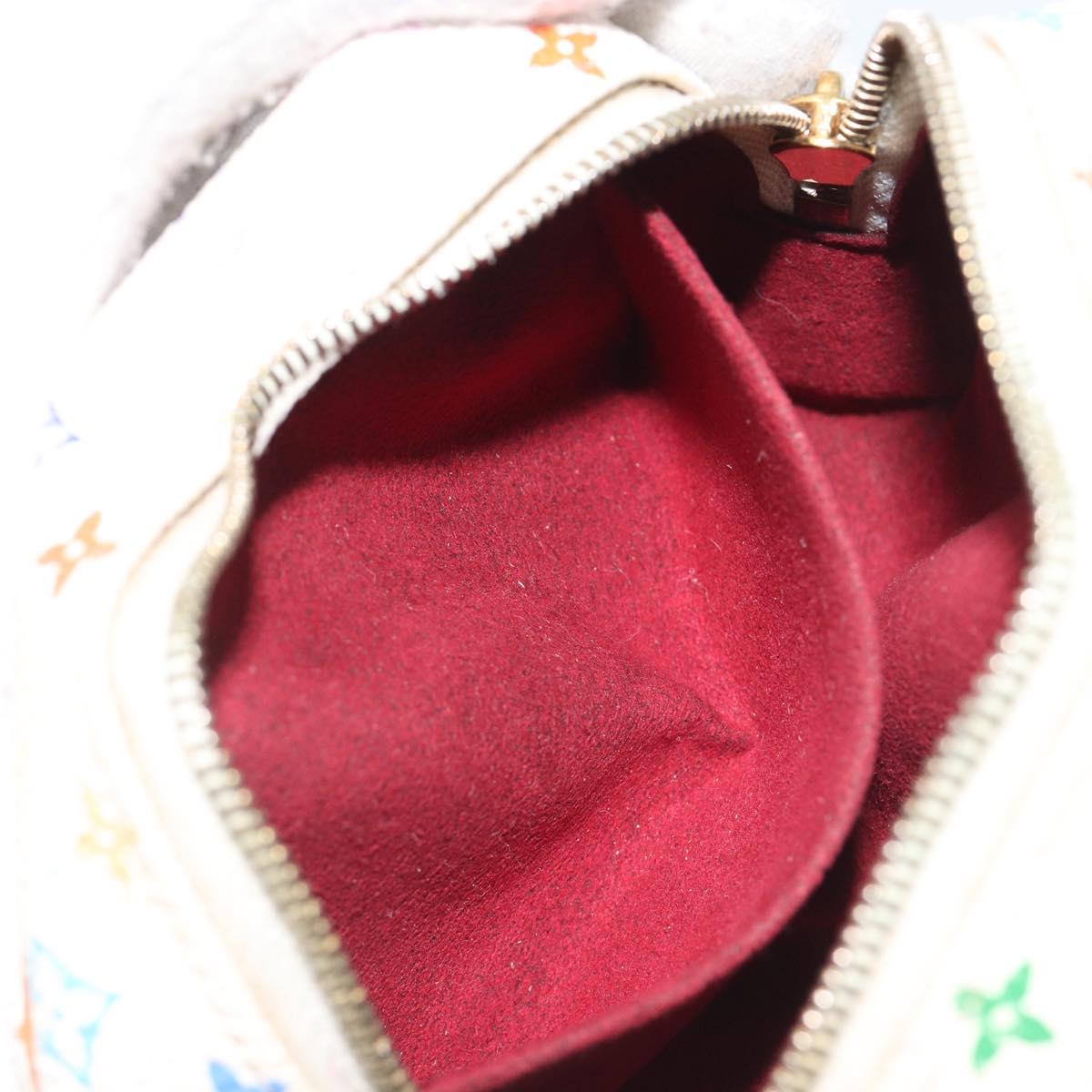 LOUIS VUITTON Monogram Multicolor Trousse Wapity Pouch White M58033 Auth 189388