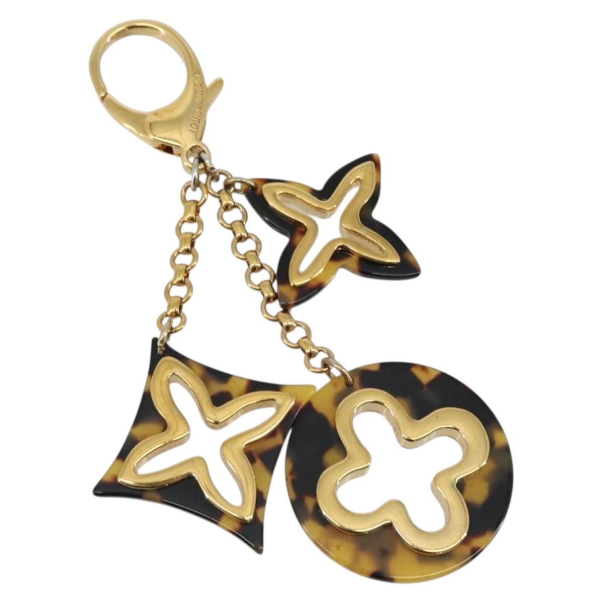 LOUIS VUITTON Bijoux Sac Ansolence Charm metal plastic Brown M65087 Auth 189410