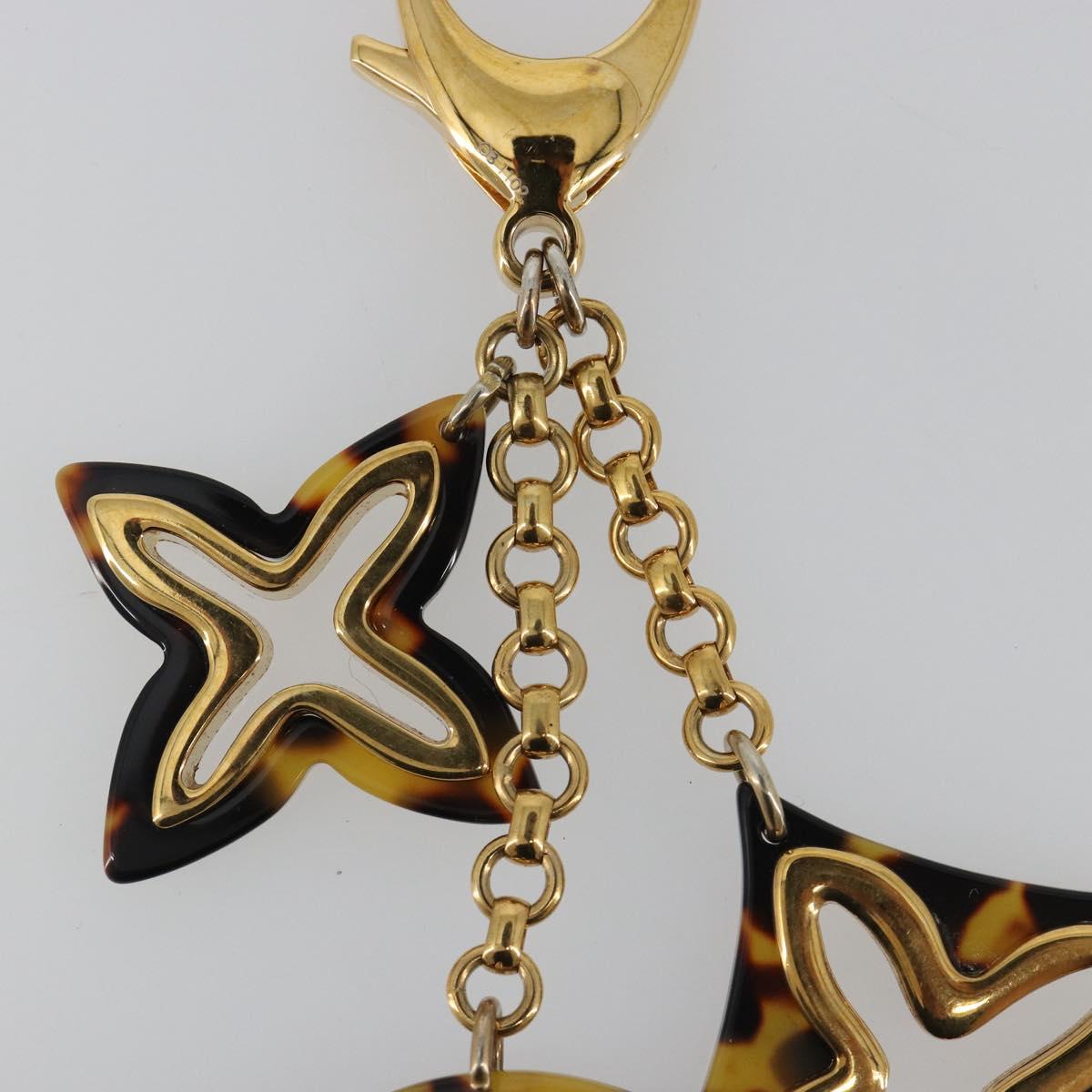 LOUIS VUITTON Bijoux Sac Ansolence Charm metal plastic Brown M65087 Auth 189410