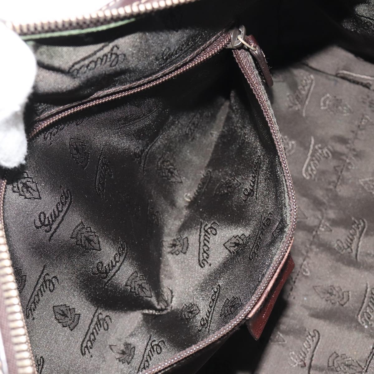 GUCCI GG Crystal Hand Bag Coated Canvas Pink Brown gold 181487 Auth 189418
