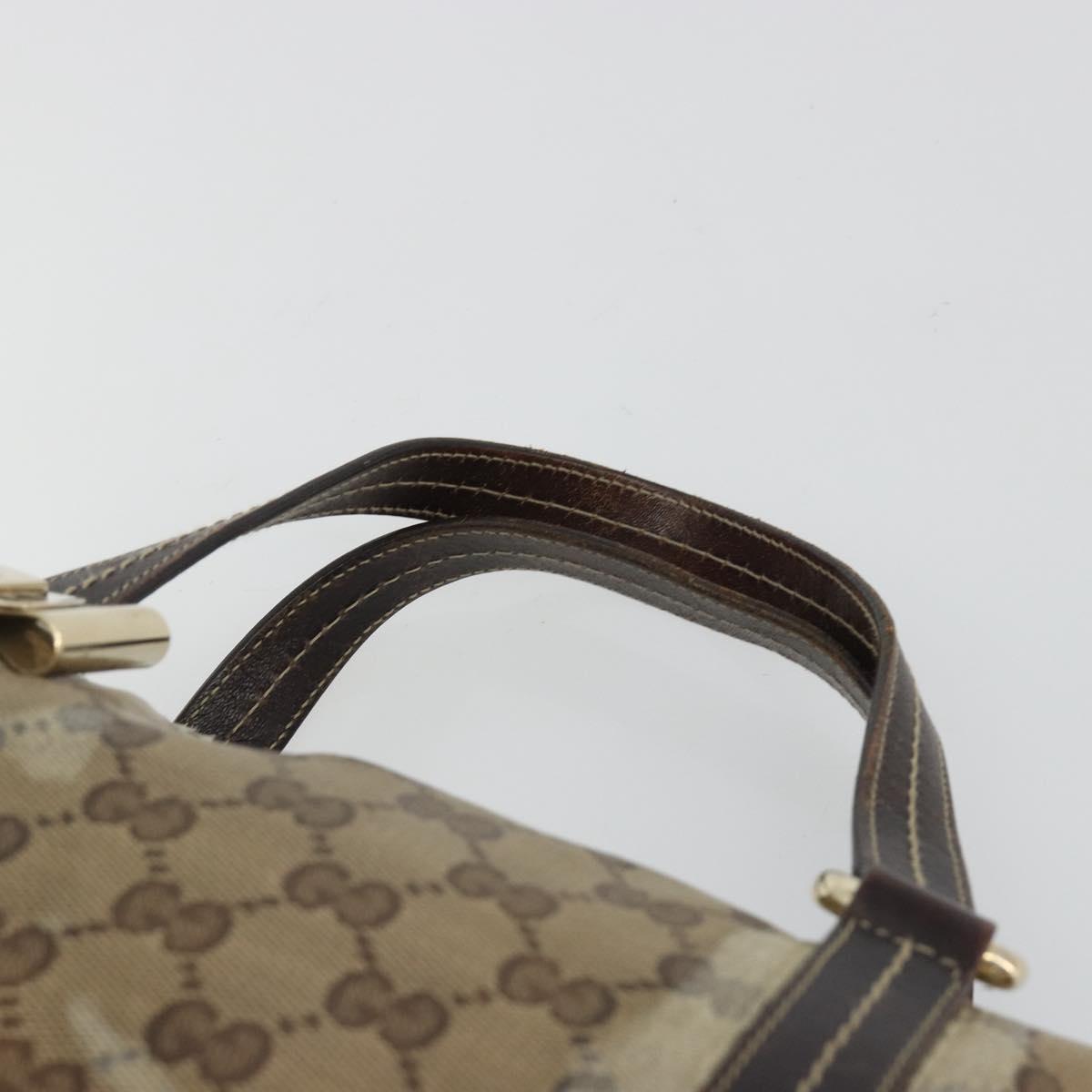GUCCI GG Crystal Hand Bag Coated Canvas Pink Brown gold 181487 Auth 189418